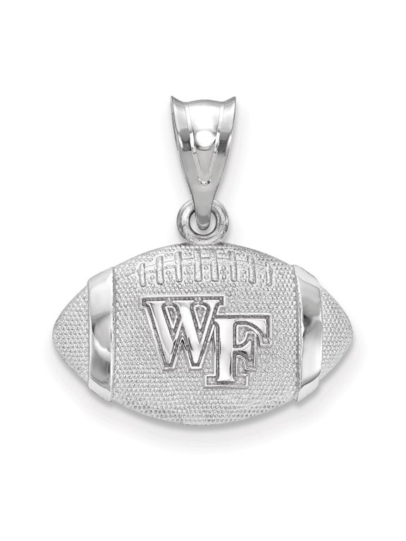 Women's Wake Forest Demon Deacons Sterling Silver 3D Football Logo Pendant