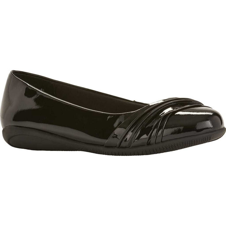 Women's Walking Cradles Flick Black Patent Leather 6 N