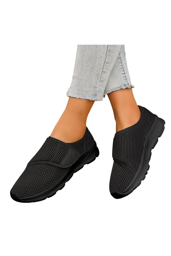 Women's Walking Running Golf Tennis Shoes Breathable Mesh Athletic Outdoor Slip-On Nursing Sneakers