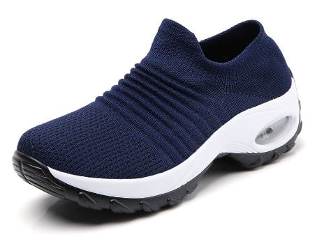 Women's Walking Shoes Arch Support Knit Upper Non Slip Shoes