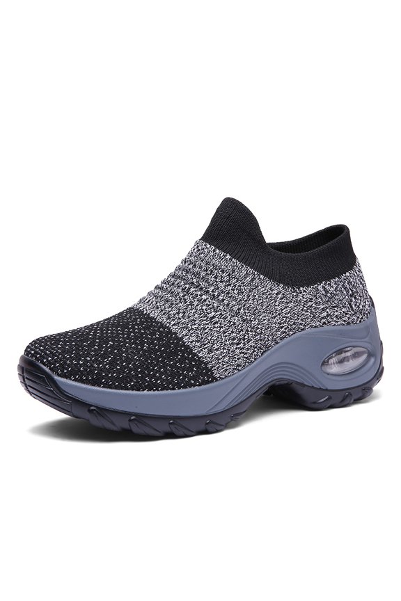 Women's Walking Shoes Arch Support Non Slip Work Shoes Breathable Knit Upper Lightweight for Plantar Fasciitis