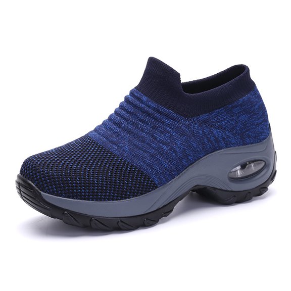 Women's Walking Shoes Arch Support Non Slip Work Shoes Breathable Knit Upper Lightweight for Plantar Fasciitis