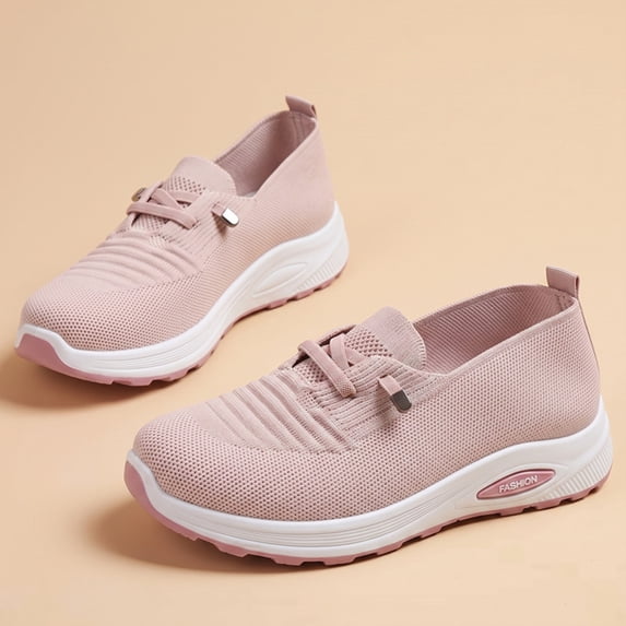 Women's Walking Shoes, Comfortable Orthopedic Sports Casual Tennis Sneakers with Arch Support, Lightweight Breathable Mesh Slip on for Gym Work Daily Wear