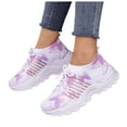 thumbnail image 1 of Women's Walking Shoes Composite Toe Work Barefoot Sneakers Shoes Breathable Flexible Fashion Sneakers for Daily Wear Purple Size 7, 1 of 6