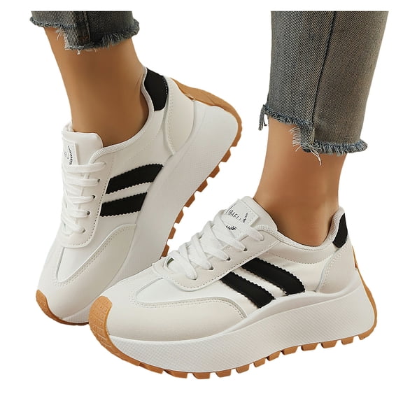Women's Walking Shoes Cushioning Breathable Tennis Running Slip on Comfortable Gym Workout Non Slip Athletic Fashion Sneakers White Size 8