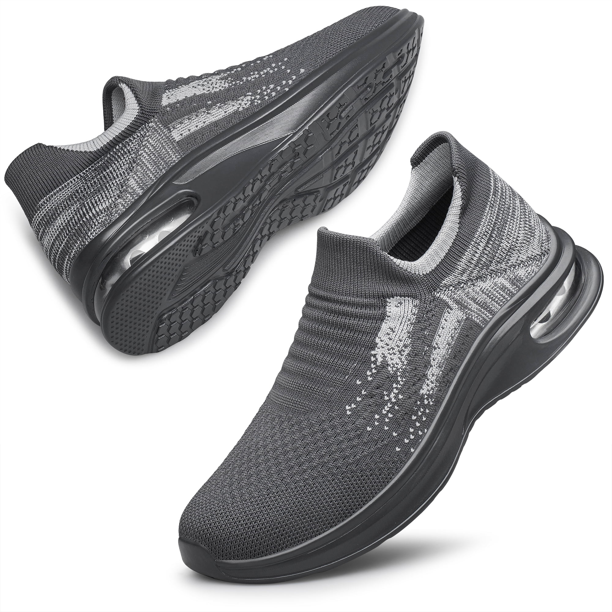 vibdiv Women's Walking Shoes Lightweight Casual Jogging Shoes Ladies Tennis Shoes Workout Non-Slip Gym Sneakers zapatos para mujer Grey Size 6.5