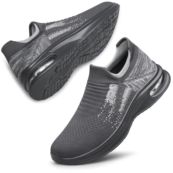 vibdiv Women's Walking Shoes Lightweight Casual Jogging Shoes Ladies Tennis Shoes Workout Non-Slip Gym Sneakers zapatos para mujer Grey Size 6.5