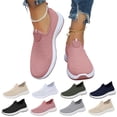 thumbnail image 1 of Women's Walking Shoes Lightweight Comfortable Workout Casual Non Slip Fashion Sneakers Orthopedic Woven Breathable Slip On Arch Support Running Sock Shoes Women Mesh Athletic Sneaker,Pink,38, 1 of 7