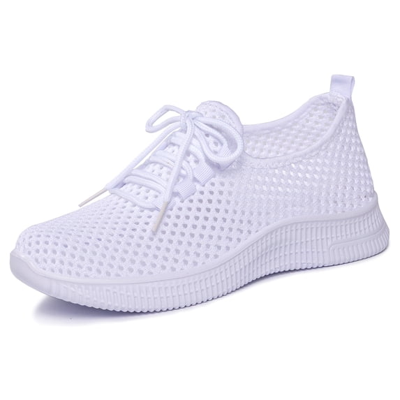 Women's Walking Sneakers - Lightweight Breathable Anti Slip Mesh Shoes for Running Workout
