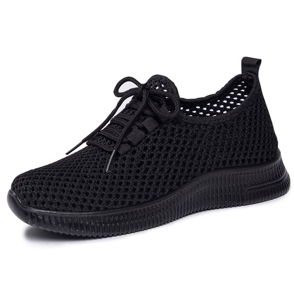 Women's Walking Sneakers - Lightweight Breathable Anti Slip Mesh Shoes for Running Workout