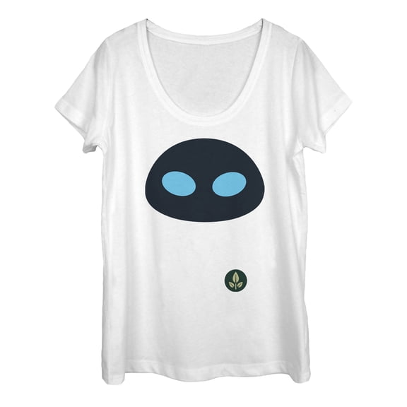 Women's Wall-E EVE Face Scoop Neck White X Large