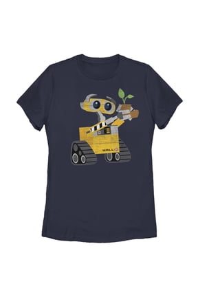 Women's Wall-E Earth Day The Plant in the Boot Graphic Tee Navy Blue Small