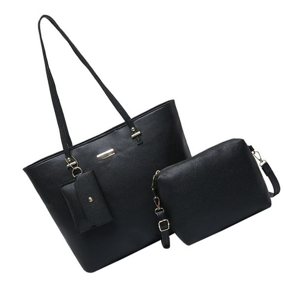 Women's Wallet 3pcs Handbag Set Crossbody Bag Purse Shoulder Bags Spacious PU Handbag for Everyday Use