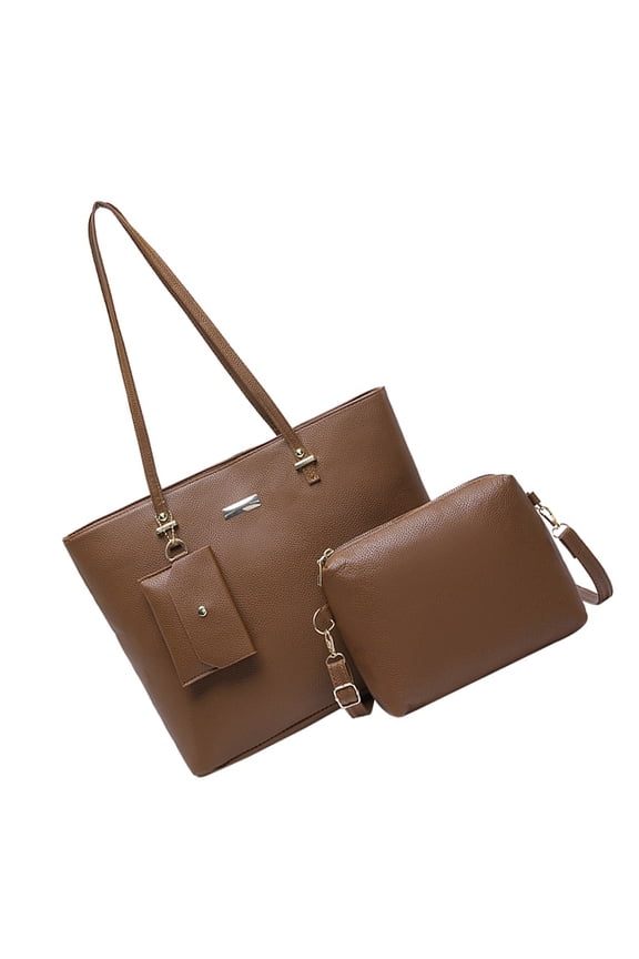 Women's Wallet 3pcs Handbag Set Crossbody Bag Purse Shoulder Bags Spacious PU Leather Handbag for Everyday Use
