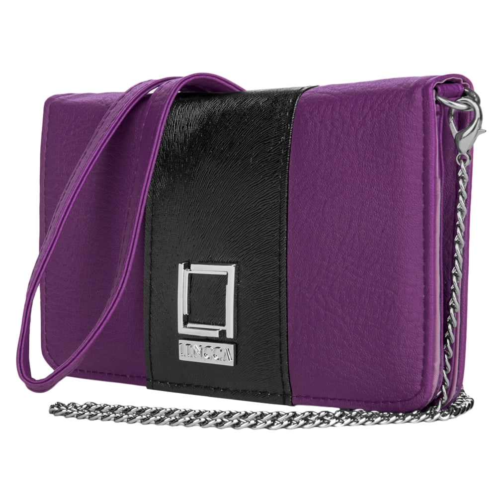 Women's Wallet Clutch Ideal for Daily, Travel, Business, And Personal Use Fits Universal Large Smartphones (Purple)