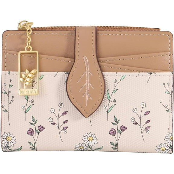 Women’s Wallet, Compact and Small RFID Blocking Bifold PU Leather Card Holder, Mini Purse with Coin Pocket for Ladies