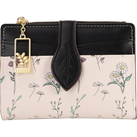 Women’s Wallet, Compact and Small RFID Blocking Bifold PU Leather Card Holder, Mini Purse with Coin Pocket for Ladies