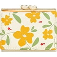 thumbnail image 1 of Women’s Wallet, Cute Small Tri-fold with RFID Blocking Wallet for Women and Girls, Floral Small Wallets Woman (Off-White), 1 of 6