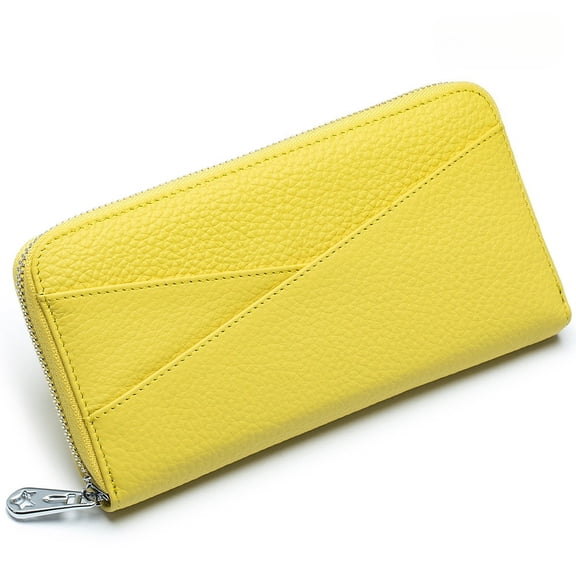 Women's Wallet Genuine Leather RFID Blocking Credit Card Case Elegant Clutch Purse Travel Phone Wallet with ID Window