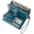 thumbnail image 1 of Women's Wallet, Large Capacity Purse with23 Credit Card Holder & 2 ID Windows, Leather Ladies Wallet with RFID Blocking Phone,  Wristlet Purse, 1 of 6