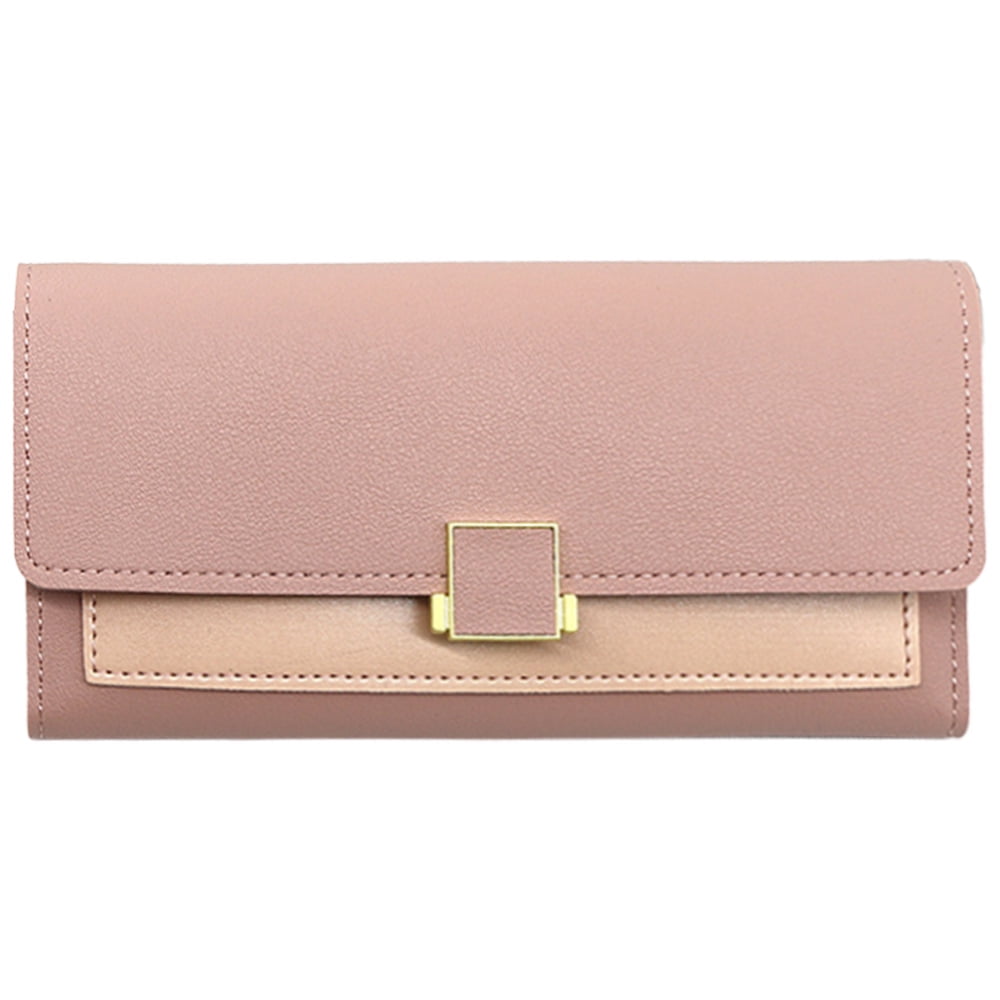 POMOKO Women's Wallet Leather RFID Blocking Trifold Ladies Purse long Clutch Card Holder Phone Checkbook Organizer