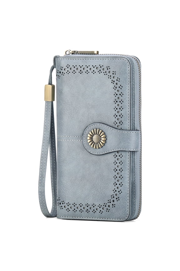 Women's Wallet Long Zipper Billfold Wallet Leather Wallet Large-Capacity Handbag