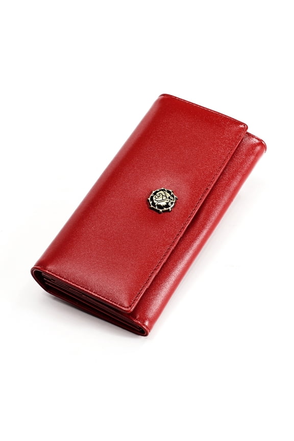 Women's Wallet, Top Layer Cowhide,large Capacity Anti-theft Card Swiping Rfid Genuine Leather Wallet/7.6 * 4.1in