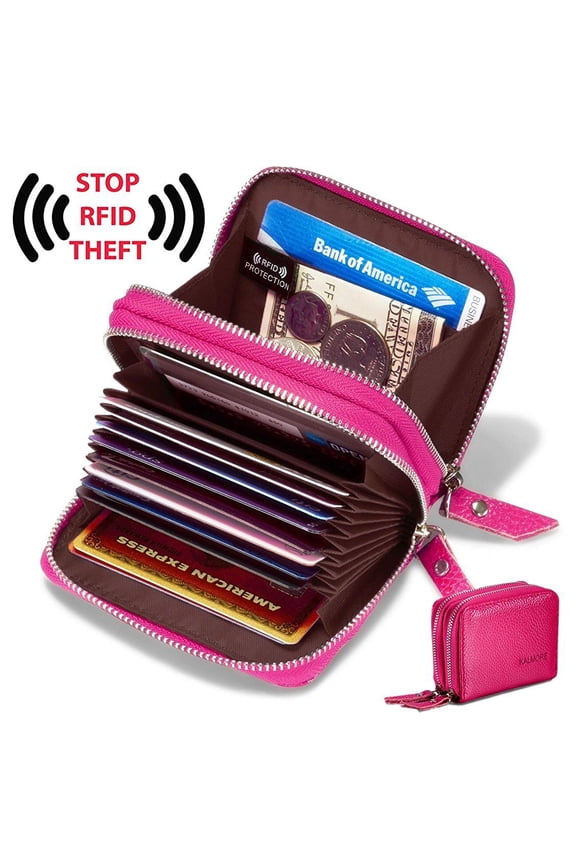 Women's Wallets Leather Wallets for Women Rfid Secure Card Wallet Small Purse