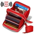 thumbnail image 1 of Women's Wallets Leather Wallets for Women Rfid Secure Card Wallet Small Purse, 1 of 6