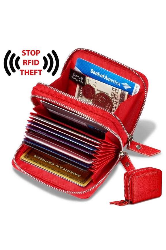 Women's Wallets Leather Wallets for Women Rfid Secure Card Wallet Small Purse