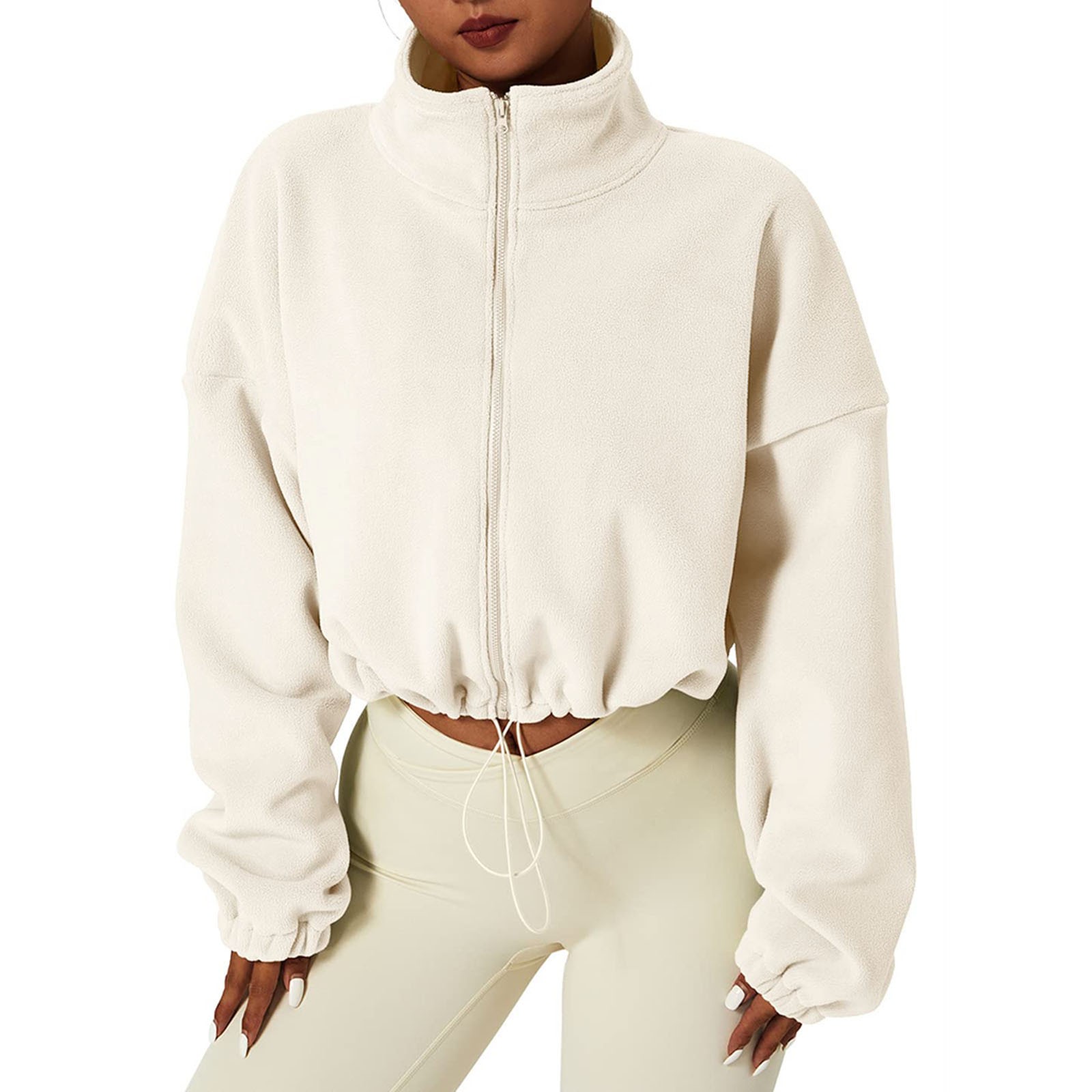Sweatshirt jacke cropped sale