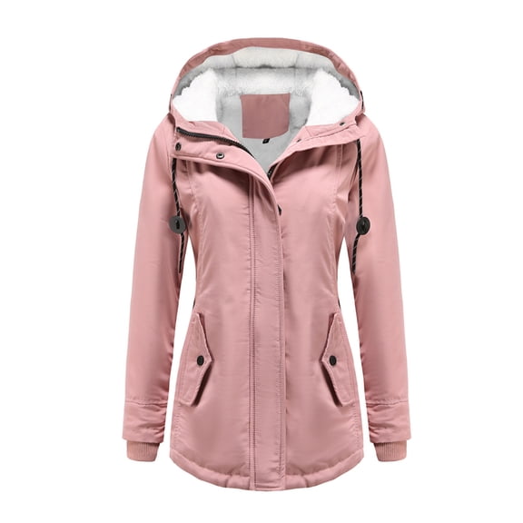 Women's Warm Coat Jacket Outwear ' Lined Trench Winter Hooded Thick Overcoat Womens Warm Jacket Figs Jacket Women Outerwear for Women Lightweight Full Zip Women Jackets Jacket Junior Women Long Coat