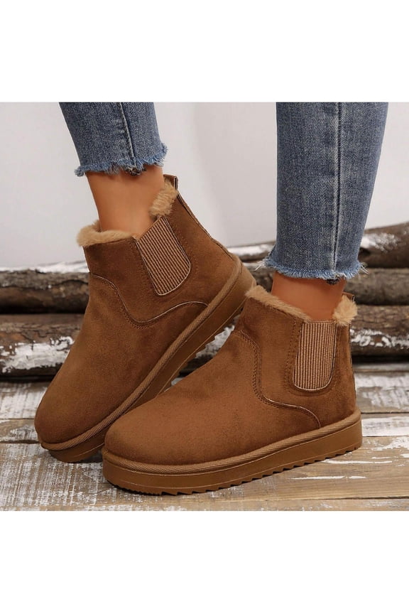 Women’s Warm Comfortable Snow Boots Short Plush Lining Anti-Slip Sole Perfect for Winter Fashion & Outdoor 2026