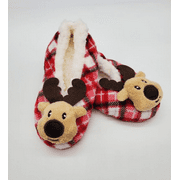 LOWTAGZ Women's Warm Cozy Christmas Slippers with 3D Applique, Non Slip Snoozies, Christmas Gifts