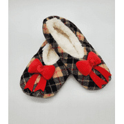 LOWTAGZ Women's Warm Cozy Christmas Slippers with 3D Applique, Non Slip Snoozies, Christmas Gifts