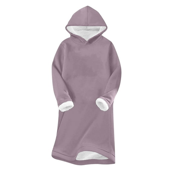 Women's Warm Dress Wearable Blanket Hoodie Sherpa All Patterns Oversized Sweatshirt Blanket with Pockets Gift for Mom