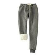 TYLBKK Women's Warm Fleece Lined Sweatpants Drawstring Athletic Jogger Fleece Pants with Pockets