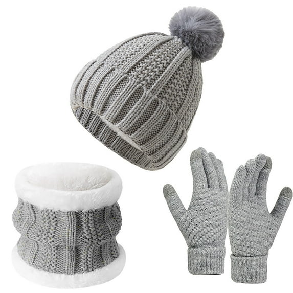 Women's Warm Fleece Winter - Women's Hat and Glove Set + Hats Gloves Scarves for Women Christmas Gift