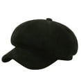 thumbnail image 1 of Women's Warm Hat - Wool Fashion Newsboy Hats for Women Winter Warm Pageboy Cabbie Cap Beret,Color:Black, 1 of 4