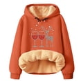 thumbnail image 1 of Women's Warm Hoodie Long Sleeve Winter Pullover Soft Comfortable Casual Printed Sweatshirt Cozy Outerwear, 1 of 1
