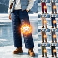 thumbnail image 1 of Women's Warm Insulated Quilted Winter Pants Fleece Lined Water Resistant Snow Pants Elastic High Waist with Pockets Outdoor Hiking Ski Bottoms Wine, 1 of 8