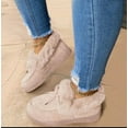 thumbnail image 1 of Women's Warm Memory Foam House Shoes Indoor Outdoor Winter Slippers with Rubber Bottom, 1 of 3
