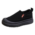 thumbnail image 1 of Women's Warm Platform Cotton Shoes Comfortable Plush Slip On Sneakers Fleece Lined Non Slip Short Chelsea Boots Black Size 6.5, 1 of 8