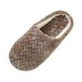 thumbnail image 1 of Women's Warm Plush Memory Foam Slippers, Scuff House Slippers with Cotton Lining for Couples Indoor & Outdoor Use, 1 of 3