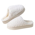 thumbnail image 1 of Women's Warm Plush Slippers Winter Cozy Fluffy Slip On Shoe Home Silent Indoor Outdoor Memory Foam Slippers Gifts for Mom, 1 of 4