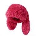 thumbnail image 1 of Women’s Warm Plush Winter Hat, Fluffy Cartoon Bunny Ear Knit Beanie For Cold Weather, 1 of 5