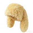 thumbnail image 1 of Women’s Warm Plush Winter Hat, Fluffy Cartoon Bunny Ear Knit Beanie For Cold Weather, 1 of 5