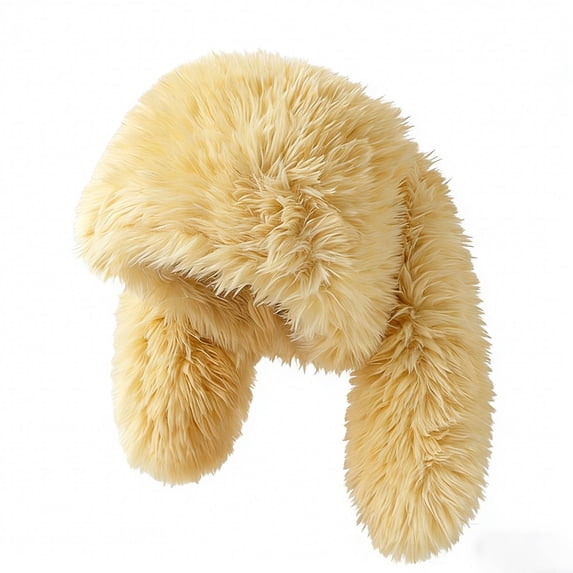 Women’s Warm Plush Winter Hat, Fluffy Cartoon Bunny Ear Knit Beanie For Cold Weather