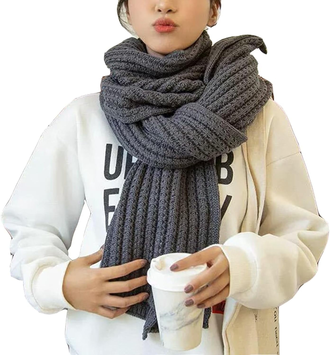 Women's Warm Scarf,Rich Solid Colors Winter Scarves ，Super Soft Scarf