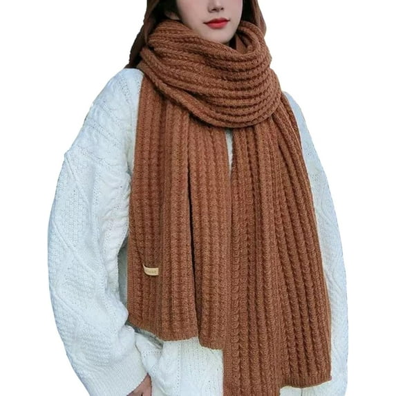 Women's Warm Scarf,Rich Solid Colors Winter Scarves ,Super Soft Scarf for Women Winter,Cold Weather Accessories(White)